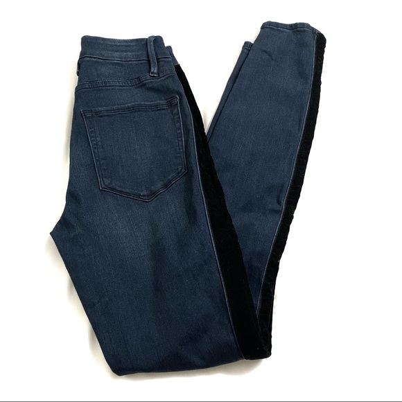 Good American Velvet Stripe High Waist Skinny 24 - Picture 7 of 13